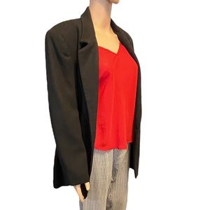 Vintage Sag Harbor 100% Wool Single Button Blazer, Jet Black | 16